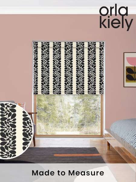 Orla Kiely Black Sycamore Stripe Made to Measure Roller Blind (AV6756) | £58