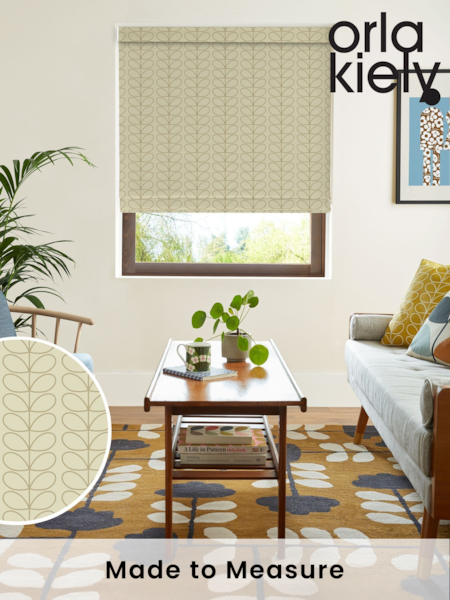 Orla Kiely Natural Linear Stem Made to Measure Roman 100% Cotton Blind (AV6770) | £79