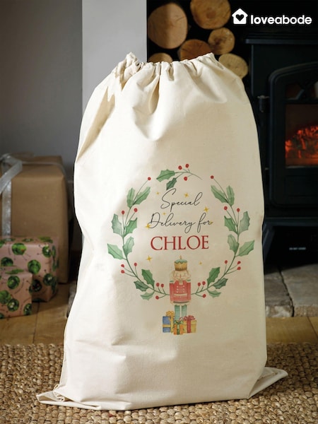 Personalised 100% Cotton Nutcracker Christmas Sack by Loveabode (AV6949) | £22