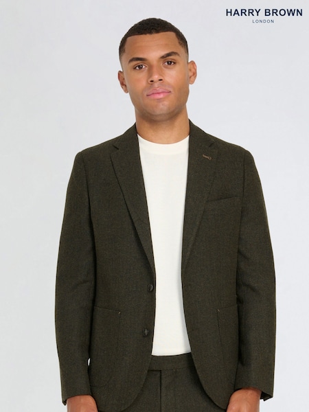 Harry Brown Bottle Green Henry Tweed Blazer (AV7193) | £159