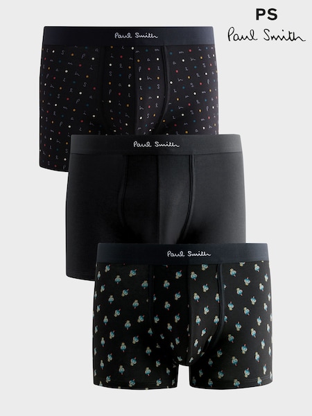 PS Paul Smith Logo Band Black Boxers 3 Pack (AV7273) | £44