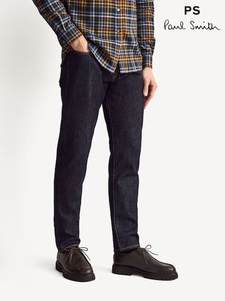 PS Paul Smith Dark Wash Washed Denim Tapered Jeans (AV7288) | £145