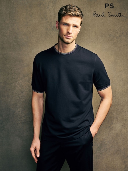 PS Paul Smith Ringer Black T-Shirt (AV7298) | £100