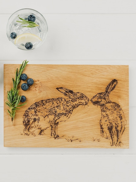 Selbrae House Natural Kissing Hare Serving Board (AV7335) | £36