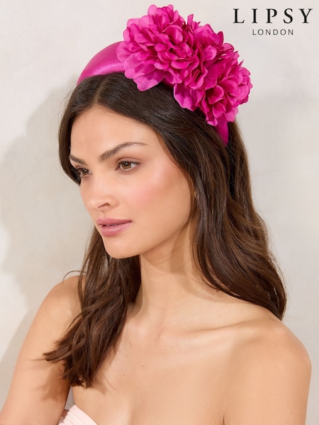 Lipsy Pink Floral Padded Headband Fascinator (AV7365) | £28