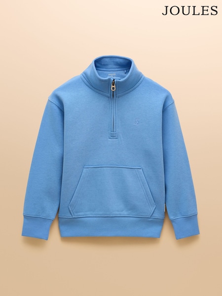 Joules Alfie Blue Quarter Zip Sweatshirt (AV7455) | £24 - £30