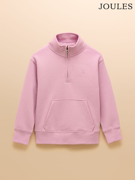 Joules Alfie Purple Quarter Zip Sweatshirt (AV7456) | £24 - £30