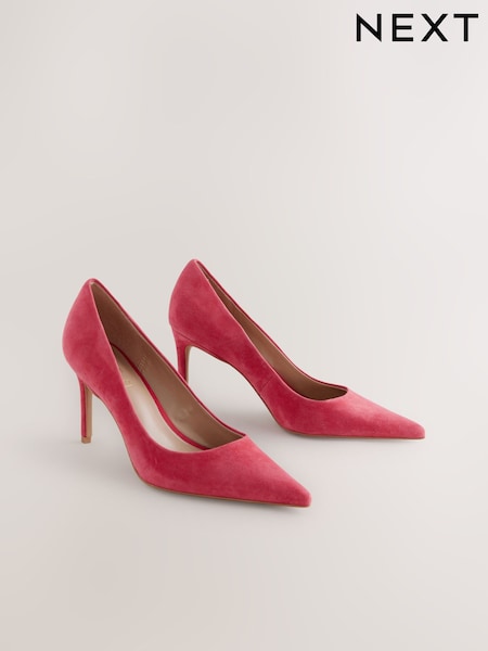 Red Suede Standard/Wide Fit Forever Comfort® Leather Mid Court Shoes (AV7545) | £44