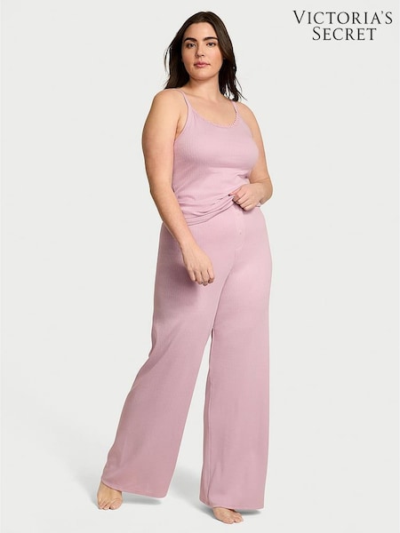 Victoria's Secret Violet Pearl Purple Pointelle Modal Pyjama Set (AV7547) | £45