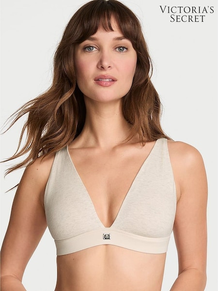Victoria's Secret Nude Heather Cotton Logo Bralette (AV7552) | £29
