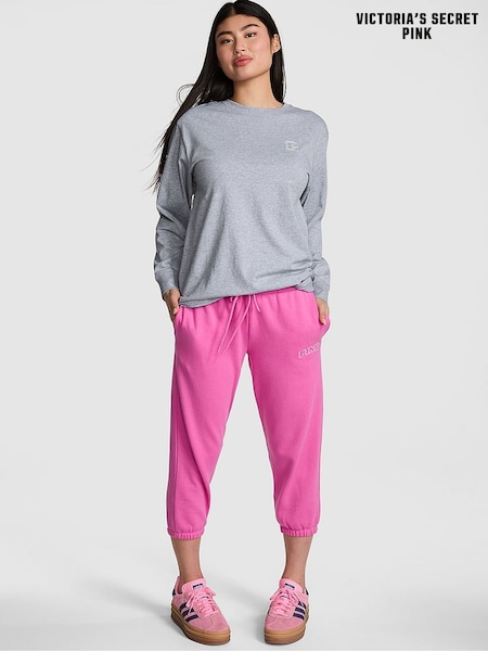 Victoria's Secret PINK Grey Heather Long Sleeve T-Shirt (AV7579) | £29