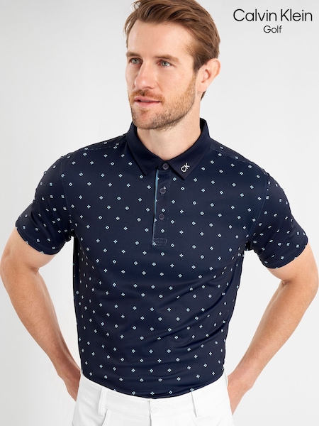 Calvin Klein Golf Blue Riverton Polo Shirt (AV7632) | £55