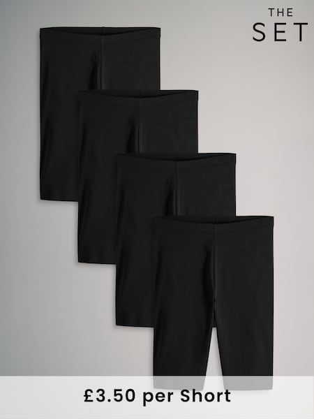The Set Black 4 Pack Cycling Shorts (AV7639) | £18
