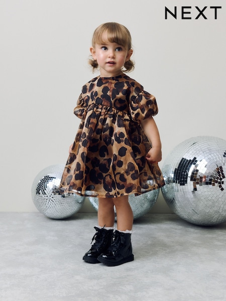 Animal Print Frill Party Dress (3mths-8yrs) (AV7748) | £17 - £23