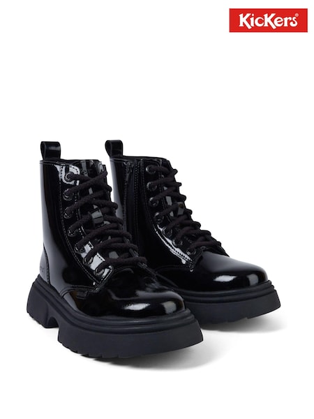 Kickers Black Kenzi Patent Boots (AV7765) | £65