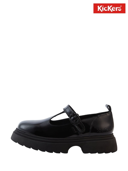 Kickers Black Kenzi T-Bar Shoes (AV7772) | £58
