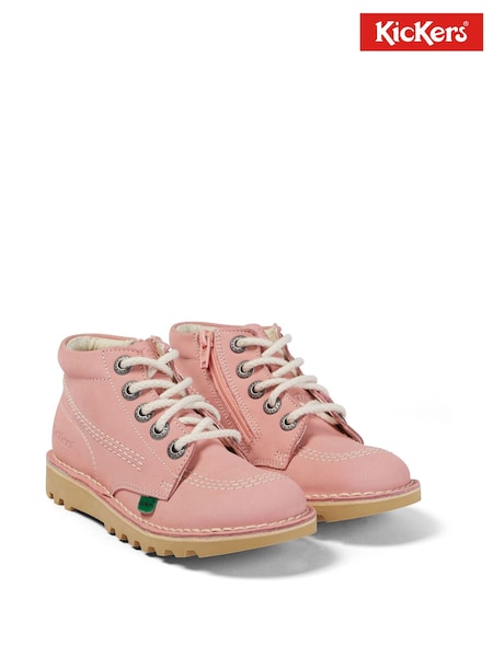 Kickers Pink Hi Zip Boots (AV7775) | £60