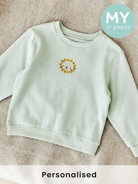 My 1st Years Personalised Lion Cub Sage Sweatshirt (AV7884) | £24