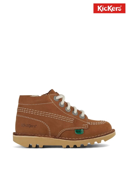 Kickers Brown Hi Zip Boots (AV7918) | £55