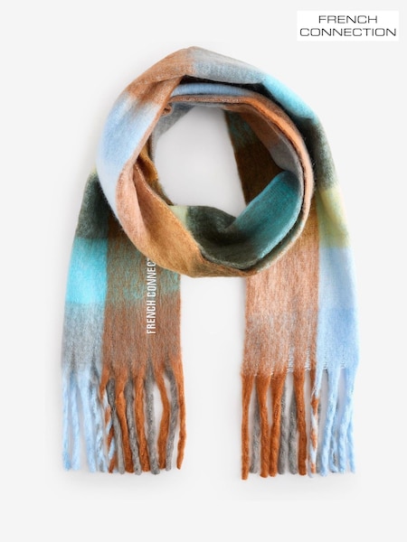 French Connection Blue Super Soft Check Scarf (AV7923) | £29