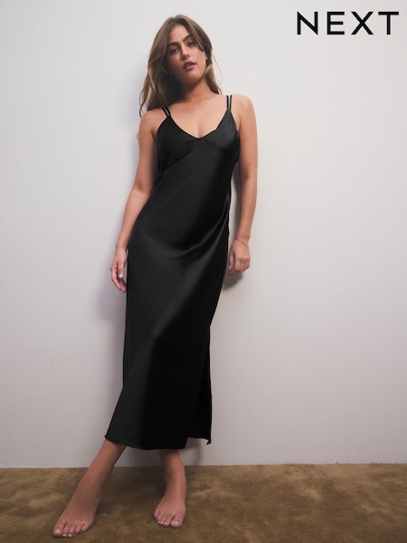 Black Satin Slip (AV7989) | £48