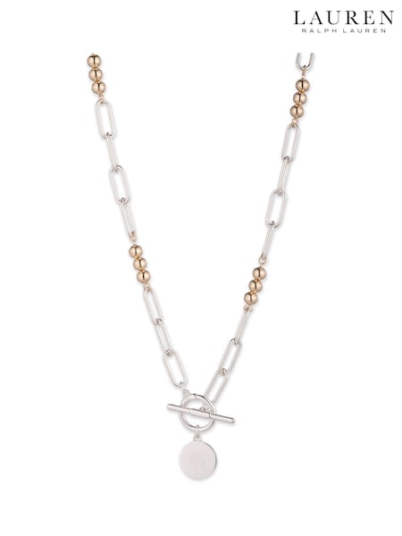Lauren Ralph Lauren Gold Tone 17inch Beaded Link Pendant (AV8076) | £100