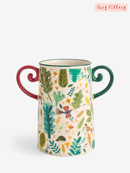 Lucy Tiffney Green/Yellow Autumn Leaf Utensil Pot (AV8230) | £18