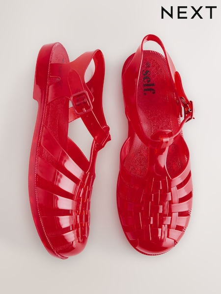 Red Self Jelly Fisherman Sandals (AV8281) | £20