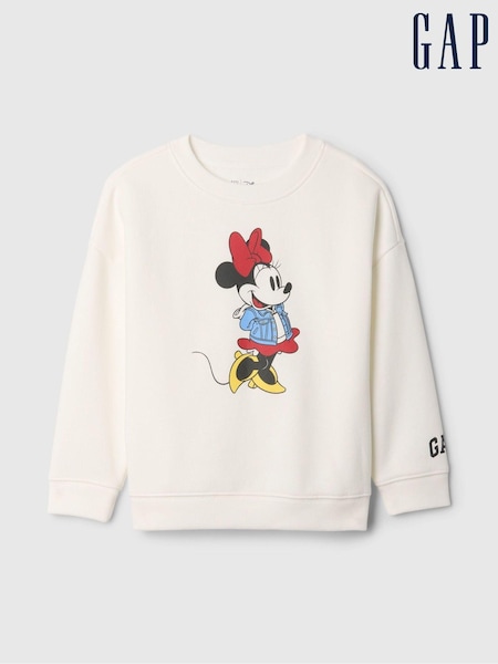 Gap White Minnie Mouse Disney Vintage Sweatshirt (6mths-5yrs) (AV8433) | £20