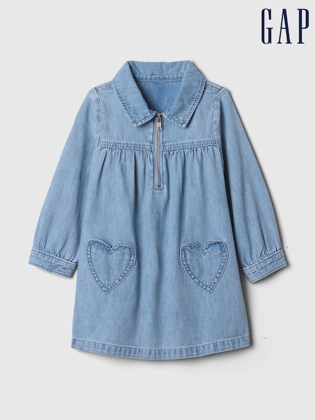 Gap Blue Denim Heart Dress (6mths-5yrs) (AV8436) | £30