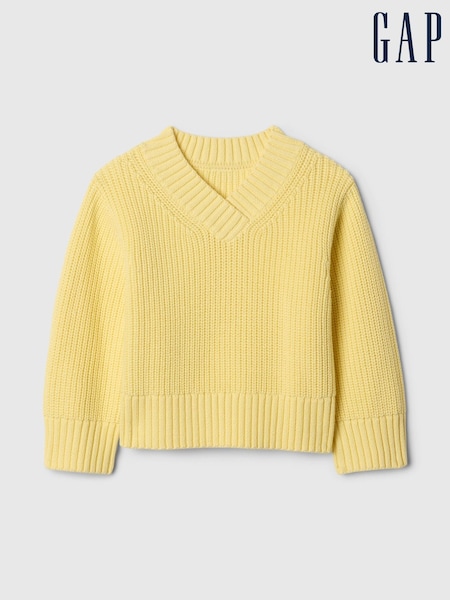 Gap Yellow 247 Split-Hem Boxy Jumper (6mths-5yrs) (AV8440) | £25