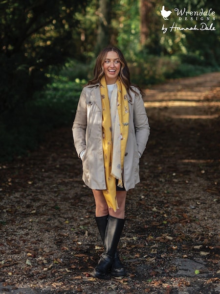 Wrendale Yellow Woodlander Woodland Animal Scarf (AV8689) | £20
