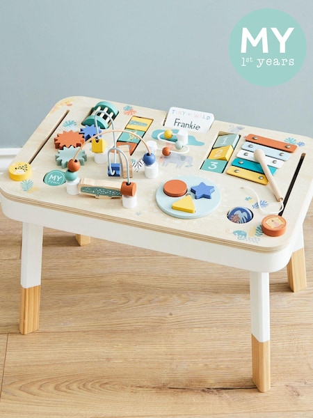 Personalised Wooden Safari Activity Table by My 1st Years (AV8953) | £96
