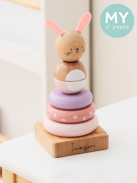 Personalised Wooden Bunny Stacker Toy by My 1st Years (AV8957) | £28
