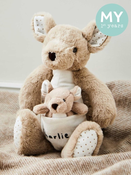 Personalised Kangaroo and Baby Soft Toy Set by My 1st Years (AV8970) | £38