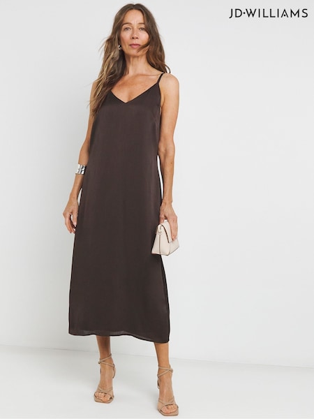 JD Williams Brown 2 In 1 Slip Dress (AV9078) | £55
