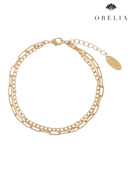 Orelia London Chain 2 Row Bracelet Set (AV9230) | £22