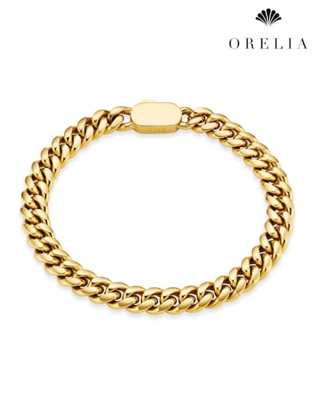 Orelia London Chunky Flat Curb and  Solid Clasp Bracelet (AV9245) | £28
