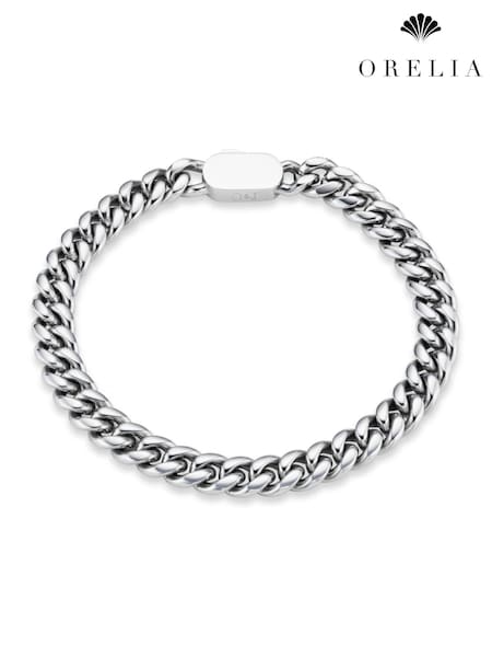Orelia London Chunky Flat Curb and  Solid Clasp Bracelet (AV9246) | £28