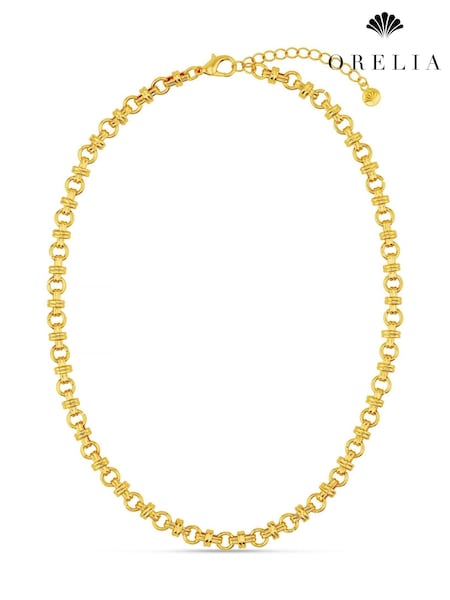 Orelia London Gold Tone Cross Link Chain Necklace (AV9251) | £30