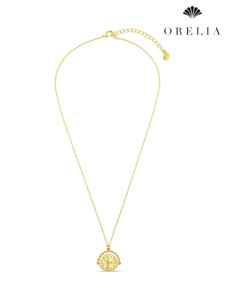 Orelia London Gold Tone Coin Spinner Necklace (AV9261) | £28