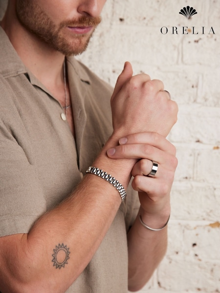 Orelia London Silver Tone Slim Watch Chain Bracelet (AV9335) | £30