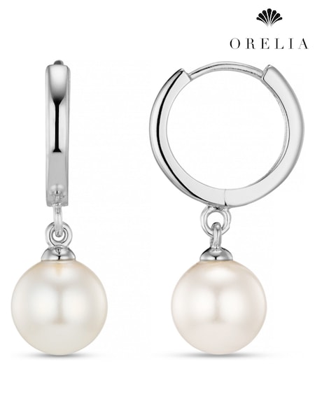 Orelia London Pearl Drop Huggie Hoop Earrings (AV9374) | £25