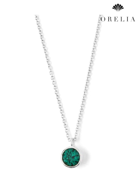 Orelia London Swarovski Emerald Ditsy Necklace (AV9394) | £28