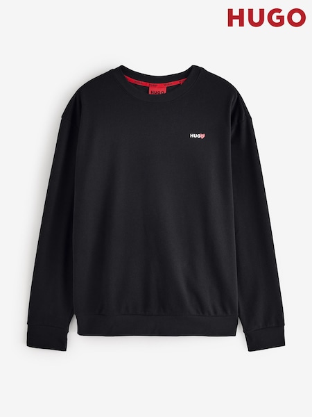 HUGO Black Heart Logo Cotton Sweatshirt (AV9427) | £89