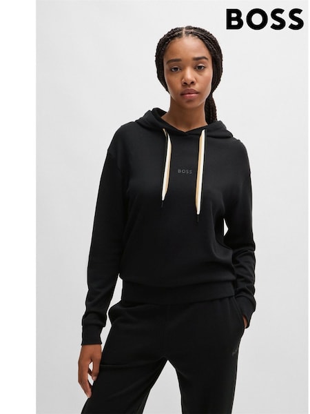 BOSS Black Signature Stripe Detail Logo Print Hoodie (AV9429) | £89