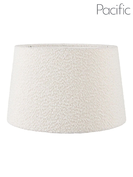 Pacific Lifestyle White Martigues Boucle Tapered Cylinder Shade (AV9474) | £45 - £50