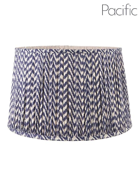 Pacific Lifestyle Navy Blue Vienna Chevron Mushroom Pleat Shade (AV9500) | £60 - £100