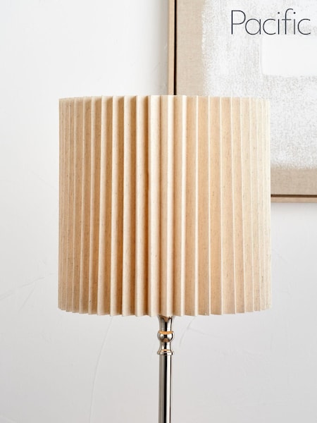 Pacific Lifestyle Natural Callista Linen Hard Pleat Shade (AV9506) | £35 - £55