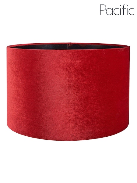 Pacific Lifestyle Red Bow Velvet Cylinder Shade (AV9509) | £40 - £70